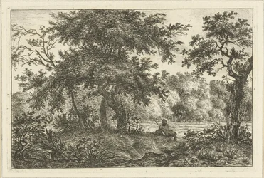 Ruhender Mann im Wald