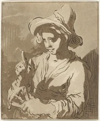Frau mit Fächer