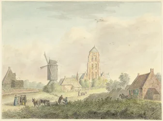 Kirche des Dorfes Westkapelle in Zeeland