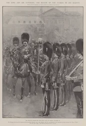 Der König und seine Veteranen, die Überprüfung der Wachen durch Seine Majestät