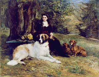 Mädchen mit Hund, 1884