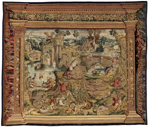 Wandteppich inspiriert von der Arbeit von Hieronymus Bosch, ca. 1560