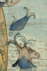 Wandteppich inspiriert von der Arbeit von Hieronymus Bosch, ca. 1560