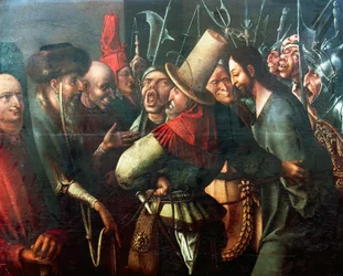 Christus vor Pilatus, von Hieronymus Bosch, Öl auf Holz, Niederlande