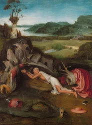 Der heilige Hieronymus in der Wüste. Um 1490
