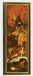 Der Heuwagen: rechter Flügel des Triptychons, das die Hölle darstellt, c.1500