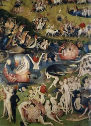 Der Garten der Lüste. Detail des zentralen Teils des Triptychons