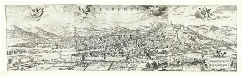 1557 Ansicht von Florenz von Hieronymus Cock, veröffentlicht 1601 von Paul van der Houve