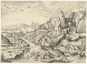 Abraham und Isaak auf dem Weg zur Opferstätte (Landschaften mit biblischen und mythologischen Szenen)