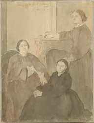Frau Michel Musson und ihre Töchter, Estelle und Désirée