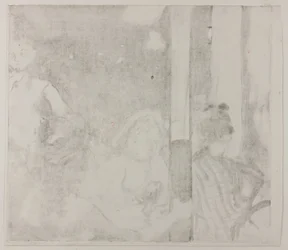 Frauen vor einem Café, Abend