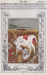 Die Kuh (Farblithografie)