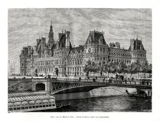 Hotel de Ville, Paris, Frankreich, 1886