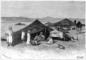 Nomadenlager, Sahara, ca. 1890
