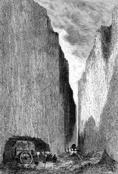 Straße durch die Gelbe Erde, China, ca. 1890