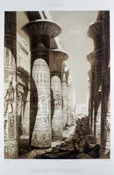Hypostylhalle, Theben, Karnak, Ägypten, 1841