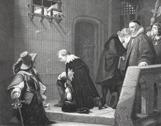 Lord Strafford auf dem Weg zur Hinrichtung, graviert von A.H. Payne