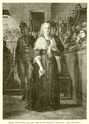 Marie Antoinette verlässt das revolutionäre Tribunal