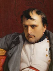Napoleon I. in Fontainebleau, 31. März 1814, Detail des Gesichts, 1840