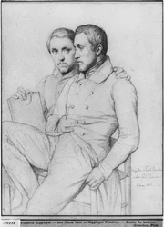 Doppelporträt von Hippolyte und Paul Flandrin, 1835