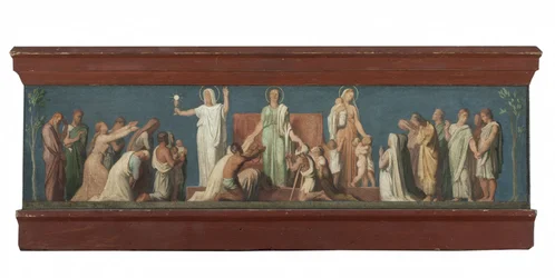 Skizze für die Kirche Saint-Vincent-de-Paul: Die drei theologischen Tugenden, ca. 1848
