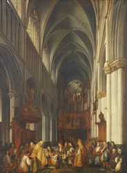 Einzug von Ludwig XIV. in die Kathedrale von Saint-Omer, 1839