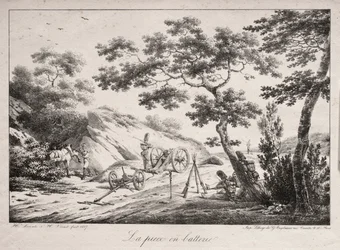Die Kanone bereit zum Feuern, 1817