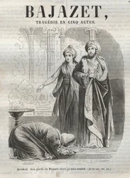Bajazet Tragödie in fünf Akten von Jean Racine - Gravur in „Oeuvres de Jean Racine“ illustriert von Pauquet und mit einer Notiz von Emile de La Bédollière - 1851.