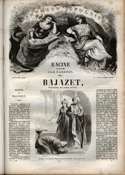 Bajazet Tragödie in fünf Akten von Jean Racine - Gravur in „Werke von Jean Racine“ illustriert von Pauquet und mit einer Notiz von Emile de La Bédollière - 1851