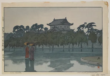 Edo-Schloss, aus der Serie, Zwölf Szenen von Tokio, Showa-Ära