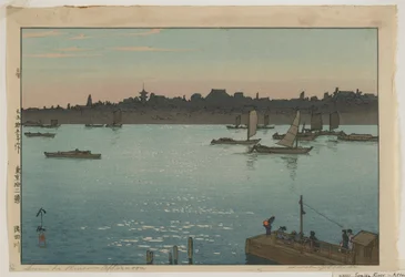 Sumida-Fluss - Nachmittag, aus der Serie, Zwölf Szenen von Tokio, Taisho-Ära