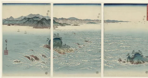 Ansicht der Strudel von Naruto in der Provinz Awa