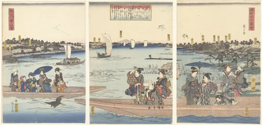Fähren auf dem Sumida-Fluss