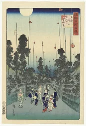 Abendfest im Bezirk Hyakunin, Stadtteil Aoyama in Edo
