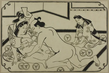 Ein Blatt aus einem Shunga-Album