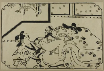 Ein Blatt aus einem Shunga-Album