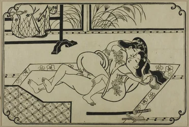 Ein Blatt aus einem Shunga-Album