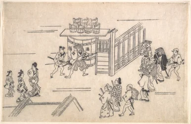 Die vierte Szene aus der Serie Szenen aus dem Vergnügungsviertel Yoshiwara in Edo