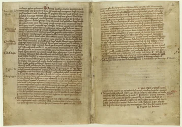 Verse über die Magna Carta in der Chronik der Abtei Melrose