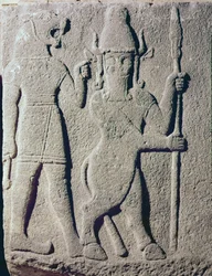 Der hethitische Gott Uomi, Karkemish, 11.-9. Jahrhundert v. Chr.