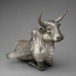 Gefäß mit dem Vorderteil eines Stiers, um 1300 v. Chr.