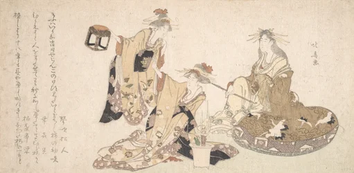 Drei junge Damen besuchen sich gegenseitig