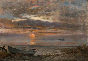 Sonnenuntergang an einem Januartag in Skagen