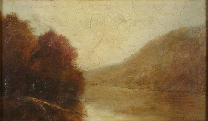 Flusslandschaft im Herbst