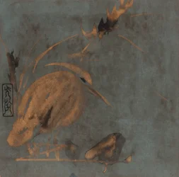 Reiher und Schilf, Edo-Periode, frühes 17. Jahrhundert