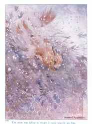 Der Schnee fiel so dicht, dass ich ihn kaum sehen konnte, Illustration aus 