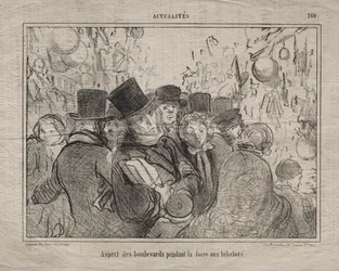 Aktualitäten (Nr. 260): Blick auf Boulevards während eines Marktes für Schmuckstücke