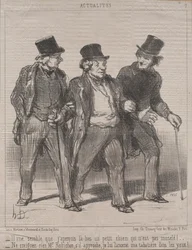 Aktualitäten (Nr. 7): Es scheint mir, dass ich dort einen kleinen Hund bemerke, der nicht geknebelt ist!...Denken Sie nichts dabei, Herr Rohichon; wenn er sich nähert, werde ich ihm meine Schnupftabakdose in die Augen werfen!