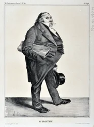Charivari von 1833: Serie Celebrites de la Caricature. M. Barthe. MUSEE DES BEAUX ARTS - PALAIS LONGCHAMP, MARSEILLE