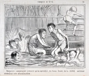 Werk von Honoré Daumier (1808-1879) aus dem Charivari von 1858: Serie „Croquis d